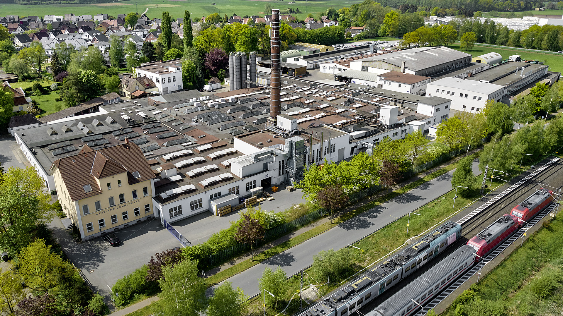 Luftbild der Westland Gummiwerke GmbH & Co. KG in Melle
